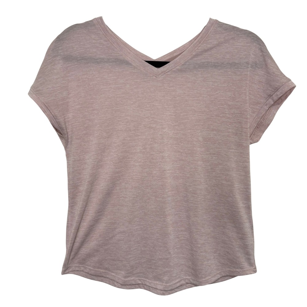 Columbia V-Neck Tee Womens XS Pink Excellent Space Dye Short Sleeve Active Top